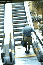 Image result for old man falling down stairs gif