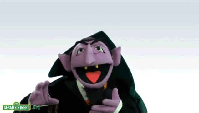 Image result for sesame street the count gif