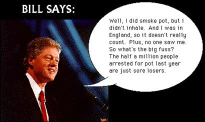 Image result for clinton i didn't inhale gif