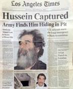 Image result for newspaper headline/ saddam hussein captured