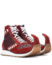 Loewe Red Suede Sneakers