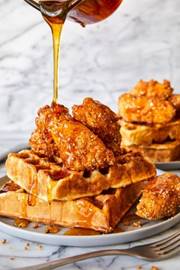 Honey Fried Chicken and Waffles - Damn Delicious
