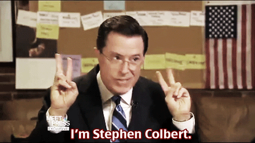 Stephen colbert meet the press GIF - Find on GIFER
