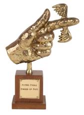 FLYING FICKLE FINGER OF FATE AWARD FROM ROWAN & MARTIN'S LAUGH-IN