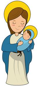 Image result for cartoon image of virgin mary