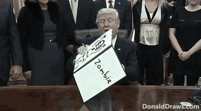 Zombie Trump GIF - Zombie Trump Draws - Discover & Share GIFs